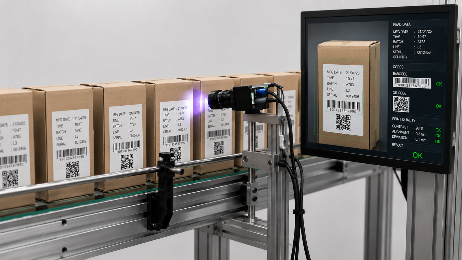 Machine vision final packaging verification and automated package inspection system